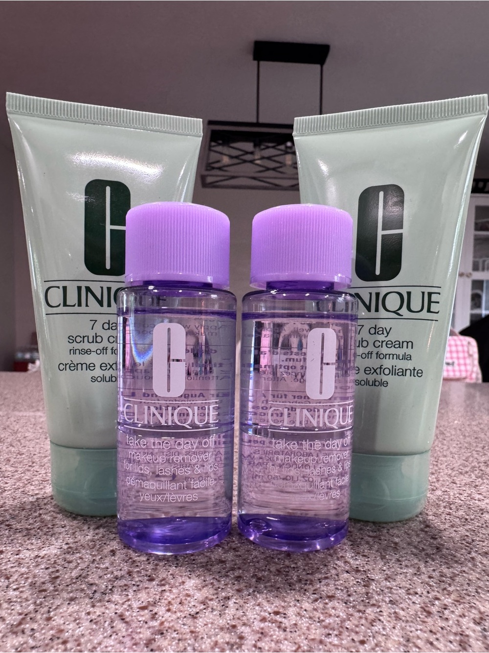 Clinique take the day away makeup remover and 7 day scrub cream